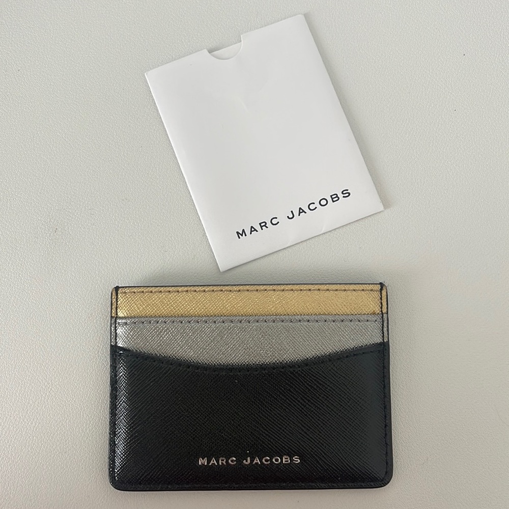 Marc Jacob Gold silver black card holder